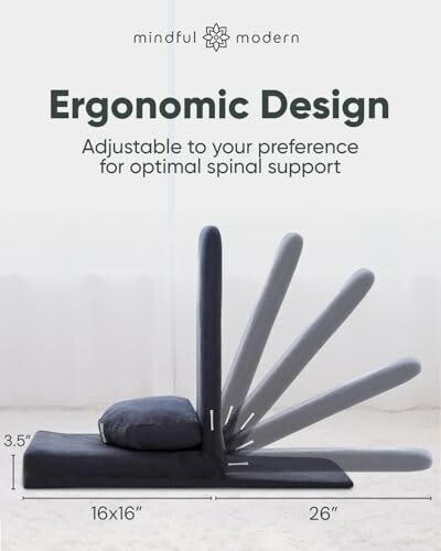 Adjustable ergonomic chair with spinal support